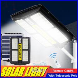 Commercial Solar Street light Dusk to Dawn Sensor LED Outdoor IP66 Remote+Pole