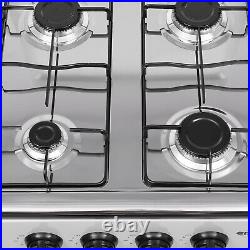 Commercial White Restaurant Kitchen Steel Stand Burners Cooking Gas Stove Set