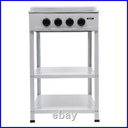 Commercial White Restaurant Kitchen Steel Stand Burners Cooking Gas Stove Set