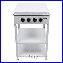 Commercial White Restaurant Kitchen Steel Stand Burners Cooking Gas Stove Set