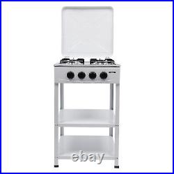 Commercial White Restaurant Kitchen Steel Stand Burners Cooking Gas Stove Set