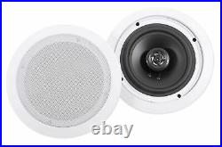 Crown 70v Amplifier+2 White 6.5 Commercial Ceiling Speakers 4 Restaurant/Office