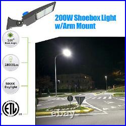 Dusk to Dawn 300W Shoebox Pole Light LED Parking Lot Lights Street Light Fixture