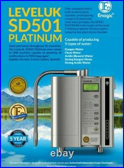 Enagic Leveluk SD501 Platinum Kangen Water Ionizer Filter Machine NEW