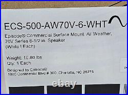 Episode Commercial All Weather Speaker ECS-500-AW70V-6-WHT White 70V Series 6.5