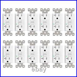 GFI GFCI Outlet 20 Amp Ground Fault Receptacle Weather Tamper Resistant 12 Packs