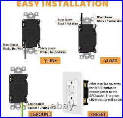 GFI GFCI Outlet 20 Amp Ground Fault Receptacle Weather Tamper Resistant 12 Packs