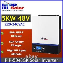 (GK) 5000w solar inverter 48v 230vac + 80A MPPT solar charger high PV 500v