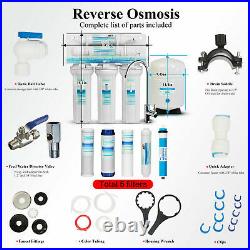Geekpure 5 Stage Under Sink Reverse Osmosis Drinking Water Filter System 75 GPD