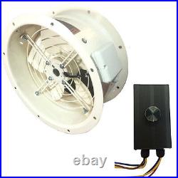 Industrial Duct Fan Cased Axial Fan Commercial Extractor + Fan Speed Controller