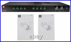 JBL CSMA280 Commercial/Restaurant 2x80w Amplifier+White Wall Volume Controllers