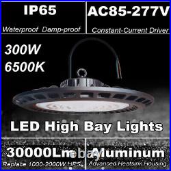 LED High Bay Light 2-8PACK 300W UFO Factory Warehouse Commercial Light Fixtures