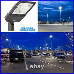 LED Outdoor Flood Light Commercial 300W Slip Fitter Mount Parking Lot Pole Lamps