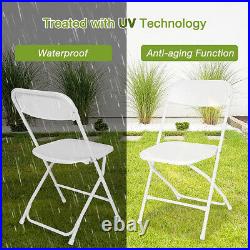 LIFEDECO 6PCS Folding Chairs Set Stackable Plastic Seat Commercial Wedding Party