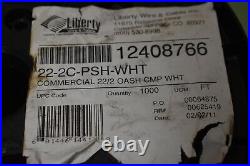 Liberty AV Solutions 22-2C-PSH-WHT 1000ft Commercial 22/2 OASH CMP WHT (White)