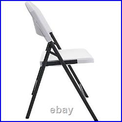Lifetime 42810 Light Commercial Folding Chair, White Granite, Pack of 4