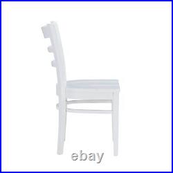 Linon Sloan Solid Wood Commercial Grade Set of Two Chairs in White