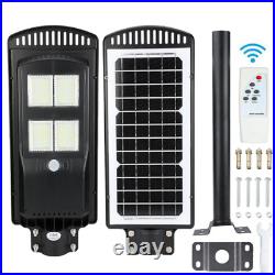 Commercial 99900000LM Solar Street Light 1000W LED IP67 Dusk-Dawn Road Lamp+Pole