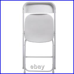 New Set of 10 Folding Chairs Commercial Plastic Wedding Party Event Chair White