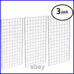 Only Hangers Commercial Grid Panels, 2' x 6' White 3pk + 12 wallmounts