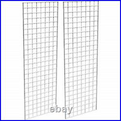 Only Hangers Commercial Grid Panels, 2' x 6' White (Pack of 2)