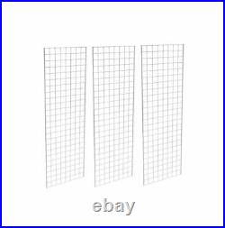 Only Hangers Commercial Grid Panels, 2' x 6' White (Pack of 3)