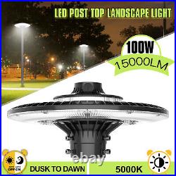 Outdoor Commercial LED Post Top Street Area Pole Light Fixture 100W 15000LM 120V