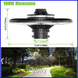 Outdoor Commercial LED Post Top Street Area Pole Light Fixture 100W 15000LM 120V