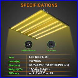Phlizon FC4800 6500 9600 Samsungled Grow Light Bar Full Spectrum Commercial Lamp