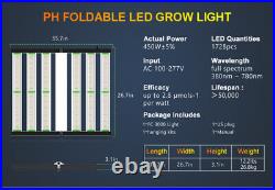 Phlizon FD4500 450W LED Grow Light Bar for Indoor Plant Commercial IR Veg Flower