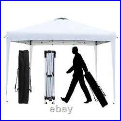 Pop-Up Canopy Heavy Duty Commercial Tent Folding Gazebo 4 Side Outdoor Garden 3m