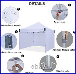 Pop up Canopy Tent Commercial 10'X10' Enclosed Instant Canopy Tent Market Stall