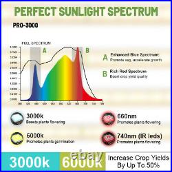 Pro-3000 Commercial LED Grow Light 5x5ft Sunlike Full Spectrum Indoor Veg Flower