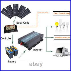 Pure Sine Wave Power Inverter 2500W Home Solar Inverter 12/24/36/48V to 110/220V