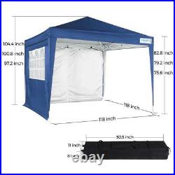 Quictent EZ Pop Up Canopy 10'x10' Outdoor Commercial Folding Gazebo Party Tent