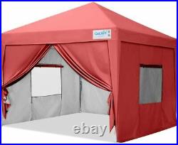 Quictent Heavy Duty EZ Pop Up Canopy 10'X10' Commercial Folding Gazebo Tent US
