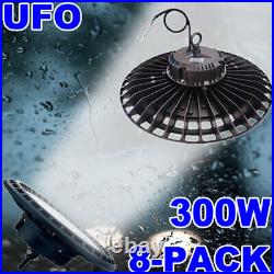 Round Shop Light 300W LED Factory Warehouse Commercial Light Fixtures 8-PACK