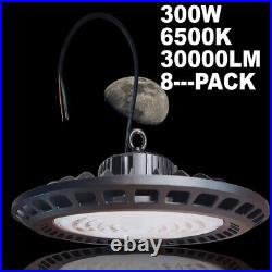 Round Shop Light 300W LED Factory Warehouse Commercial Light Fixtures 8-PACK