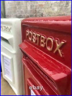 Royal Mail Postbox Cast Iron Letter Box Post Box, Red, Black or White