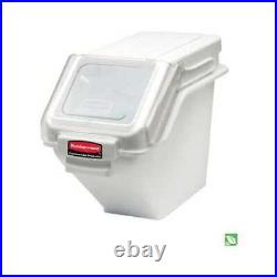 Rubbermaid Commercial Fg9g5700wht Bulk Storage Bin, 21.6Qt. WithScoop And Lid
