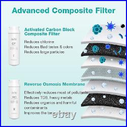 SIMPURE 600GPD 7 Stage RO Reverse Osmosis Tankless Water Filter System Purifier