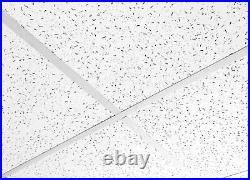 Fine Fissured Pack of 10 Fine Fissured Suspended Ceiling Board Acoustic Tiles 595mm x 595mm Fit in 600mm x 600mm