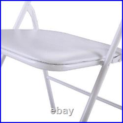 Set of 10PCS Commercial Plastic Folding Chairs Party Event Wedding Chair White