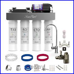 SimPure WP2-400GPD 8 Stage UV Under Sink RO Reverse Osmosis Water Filter System