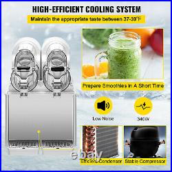 Slushy Machine, Daiquiri Machine Commercial, 3L x 2 Frozen Drink Slush Machine