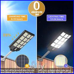 Solar 1600W Street Light 99000000000LM Parking Lot Lighting Dusk-Dawn Commercial