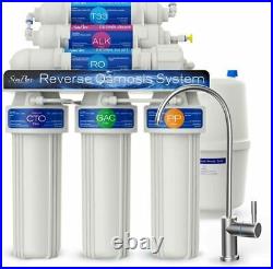 T2-100GPD 6 Stage Alkaline RO Reverse Osmosis Drinking Water Filter System