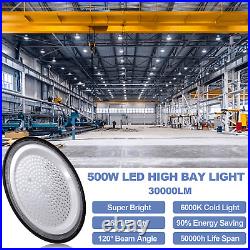 UFO LED High Bay Light 8 Pack 500W Industrial Factory Warehouse Shop Commercial