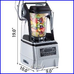 VEVOR Commercial Smoothie Blender Fruit Juicer Mixer withSoundproof Cover 1.5L