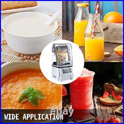 VEVOR Commercial Smoothie Blender Fruit Juicer Mixer withSoundproof Cover 1.5L